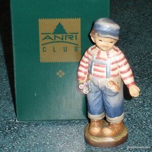 ANRI Ferrandiz “Dapper And Dear” Wood Carving 4" Club Figurine With Box - GIFT!